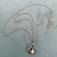 Load image into Gallery viewer, Rose Quartz Reversible Moon Necklace / 18.75”