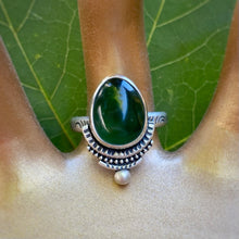 Load image into Gallery viewer, Green Serpentine Statement Ring / Size 8.75