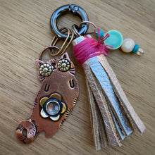 Load image into Gallery viewer, Dan the Cat Glitter Copper Charm