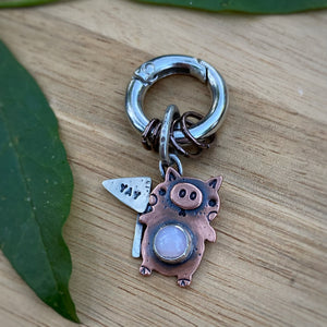 Yolanda the Pig Copper Charm