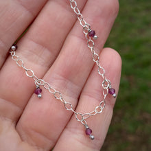 Load image into Gallery viewer, Garnet Beaded Choker Necklace / 15”-16.5”