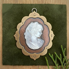 Load image into Gallery viewer, Mother of Pearl Cameo Copper &amp; Brass Wall Hanging {A}