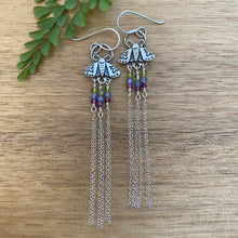 Load image into Gallery viewer, Beaded Fringe Moth Earrings