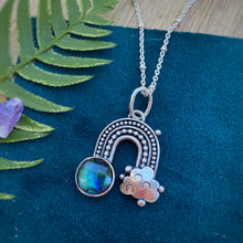 Load image into Gallery viewer, Abalone Quartz Rainbow Necklace / 20”