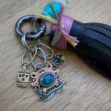 Load image into Gallery viewer, Randy the Surfer Frog Grandidierite Charm Set