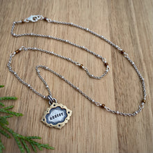 Load image into Gallery viewer, “Resist” Ornate Frame Necklace / 18”