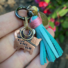 Load image into Gallery viewer, Socks the Cat Rainbow Moonstone Copper Charm
