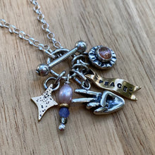 Load image into Gallery viewer, Sunstone Peace Charm Necklace / 20”