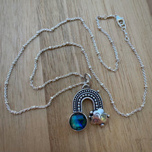 Load image into Gallery viewer, Abalone Quartz Rainbow Necklace / 20”