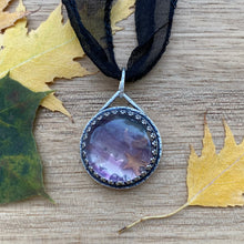 Load image into Gallery viewer, Fluorite Reversible Pumpkin Choker Pendant
