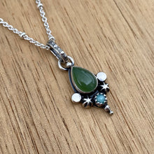 Load image into Gallery viewer, Jade &amp; Amazonite Mini Statement Necklace / 17”