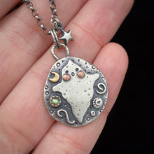 Load image into Gallery viewer, Labradorite Ghostie Pendant Necklace / 19”