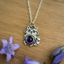 Load image into Gallery viewer, Trisha, the Amethyst Raccoon Necklace / Choose your Chain Length!