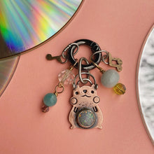 Load image into Gallery viewer, DJ Beetz, the Party Hamster Synthetic Opal &amp; Copper Charm