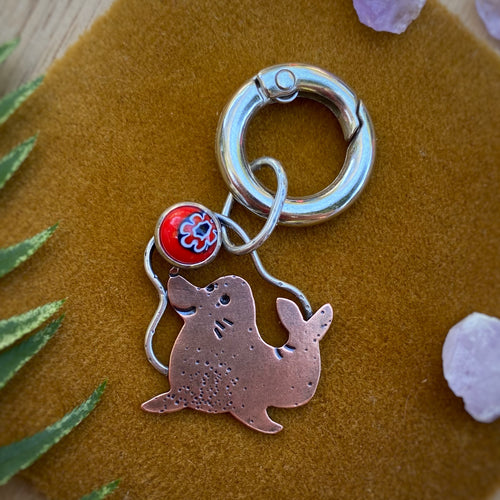 Barnabus the Sea Lion Copper Charm