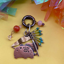 Load image into Gallery viewer, Linda, the Party Elephant Beaded Copper Charm