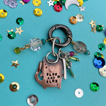 Load image into Gallery viewer, Firecracker, the Party Cat Sunstone &amp; Copper Charm