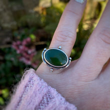 Load image into Gallery viewer, Green Serpentine Chunky Ring / Size 6 - 6.25