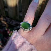 Load image into Gallery viewer, Green Serpentine Chunky Ring / Size 6 - 6.25