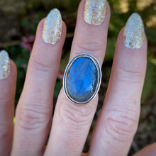 Load image into Gallery viewer, Labradorite Chunky Ring / Size 6.75 - 7