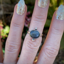 Load image into Gallery viewer, Labradorite Mini Chunky Ring / Size 7