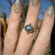 Load image into Gallery viewer, Labradorite Mini Chunky Ring / Size 7