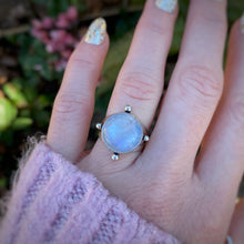 Load image into Gallery viewer, Rainbow Moonstone Chunky Ring / Size 7.25 - 7.5