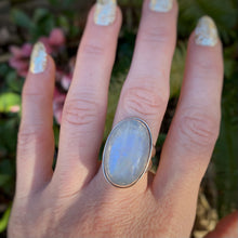 Load image into Gallery viewer, Rainbow Moonstone Chunky Ring / Size 8.75 - 9