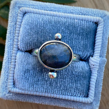 Load image into Gallery viewer, Labradorite Mini Chunky Ring / Size 7