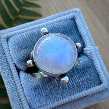 Load image into Gallery viewer, Rainbow Moonstone Chunky Ring / Size 7.25 - 7.5