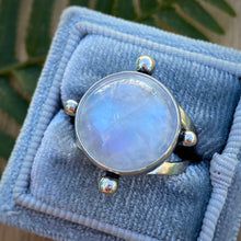Load image into Gallery viewer, Rainbow Moonstone Chunky Ring / Size 7.25 - 7.5