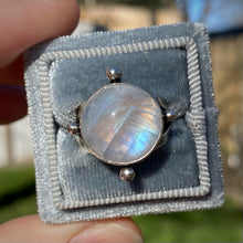 Load image into Gallery viewer, Rainbow Moonstone Chunky Ring / Size 7.25 - 7.5