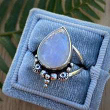 Load image into Gallery viewer, Rainbow Moonstone Chunky Ring / Size 7.75 - 8