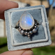 Load image into Gallery viewer, Rainbow Moonstone Chunky Ring / Size 7.75 - 8