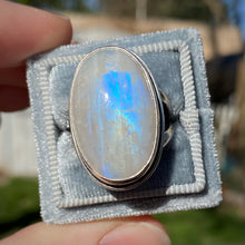 Load image into Gallery viewer, Rainbow Moonstone Chunky Ring / Size 8.75 - 9