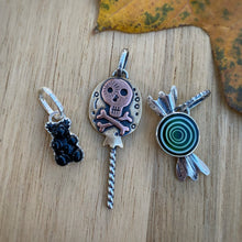 Load image into Gallery viewer, Glass &amp; Resin Trick?-or-Treat? Charm Set {Green} / No Chain
