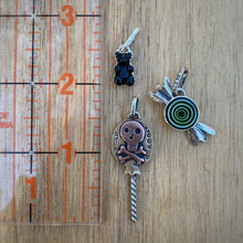 Load image into Gallery viewer, Glass &amp; Resin Trick?-or-Treat? Charm Set {Green} / No Chain