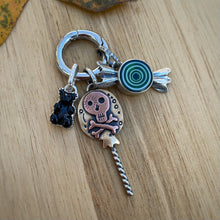 Load image into Gallery viewer, Glass &amp; Resin Trick?-or-Treat? Charm Set {Green} / No Chain