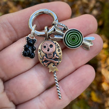 Load image into Gallery viewer, Glass &amp; Resin Trick?-or-Treat? Charm Set {Green} / No Chain