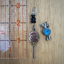 Load image into Gallery viewer, Glass &amp; Resin Trick?-or-Treat? Charm Set {Blue} / No Chain