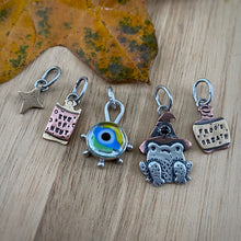 Load image into Gallery viewer, Glass &amp; Onyx Witch's Potion Charm Set {Blue} / No Chain