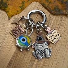Load image into Gallery viewer, Glass &amp; Onyx Witch's Potion Charm Set {Blue} / No Chain