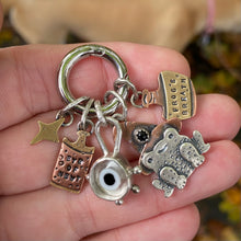 Load image into Gallery viewer, Glass &amp; Onyx Witch's Potion Charm Set {Clear} / No Chain