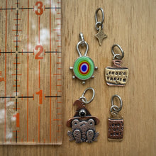Load image into Gallery viewer, Glass &amp; Onyx Witch's Potion Charm Set {Green} / No Chain