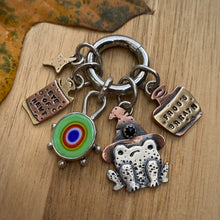 Load image into Gallery viewer, Glass &amp; Onyx Witch's Potion Charm Set {Green} / No Chain