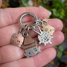 Load image into Gallery viewer, Glass &amp; Onyx Witch's Potion Charm Set {Green} / No Chain