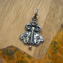 Load image into Gallery viewer, Rainbow Moonstone Moth Charm / No Chain