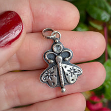 Load image into Gallery viewer, Rainbow Moonstone Moth Charm / No Chain