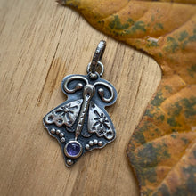 Load image into Gallery viewer, Tanzanite Moth Charm / No Chain