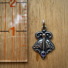 Load image into Gallery viewer, Tanzanite Moth Charm / No Chain